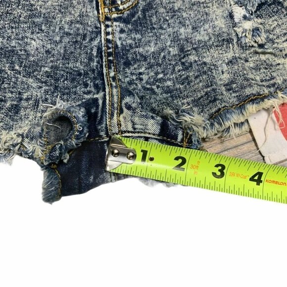 Denim Blvd High-Waisted Denim Shorts Medium 28W 12” High Rise USA Flag  4th July - Picture 10 of 10